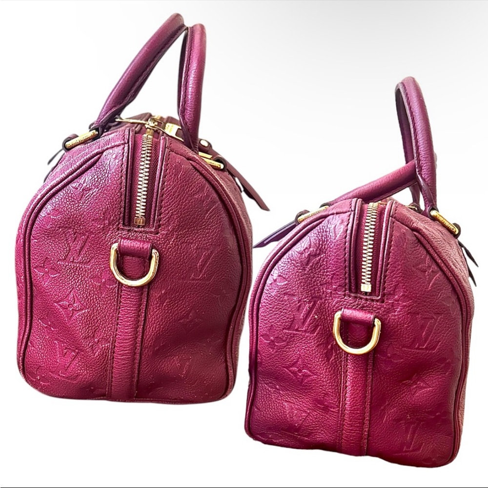 LOUIS VUITTON Auroe Mono Empreinte Leather Speedy 25 Retail $2,710 - Picture 2 of 8